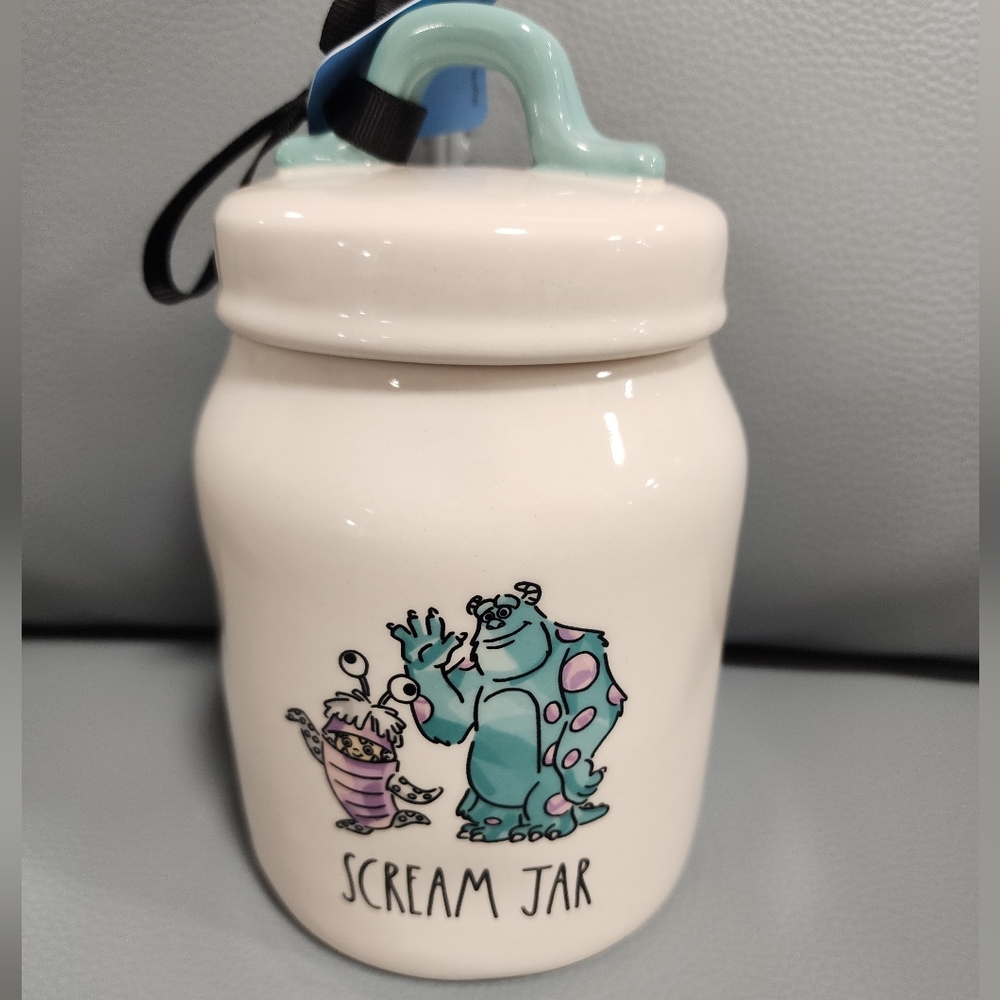 Rae Dunn Disney Monsters Inc Scream Jar-NWT